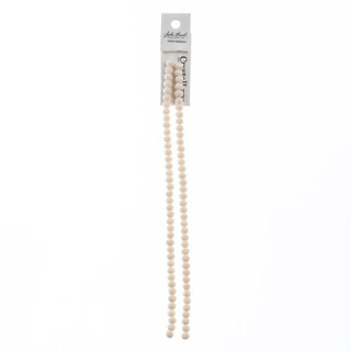 John Bead Craft Bead, 4mm x6mm, Opaque Light Cream