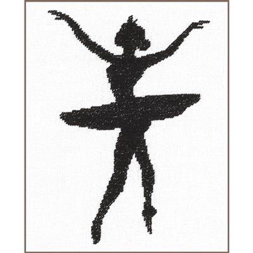 Vervaco Lanarte Counted Cross Stitch Kit: Ballet Silhouette 3 (Evenweave)