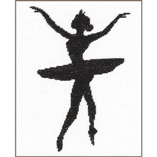 Vervaco Lanarte Counted Cross Stitch Kit: Ballet Silhouette 3 (Evenweave)