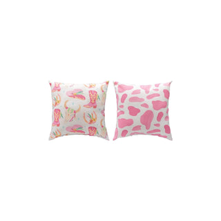 MWW Pillow, 18x18 inches, White, Pink, Multi