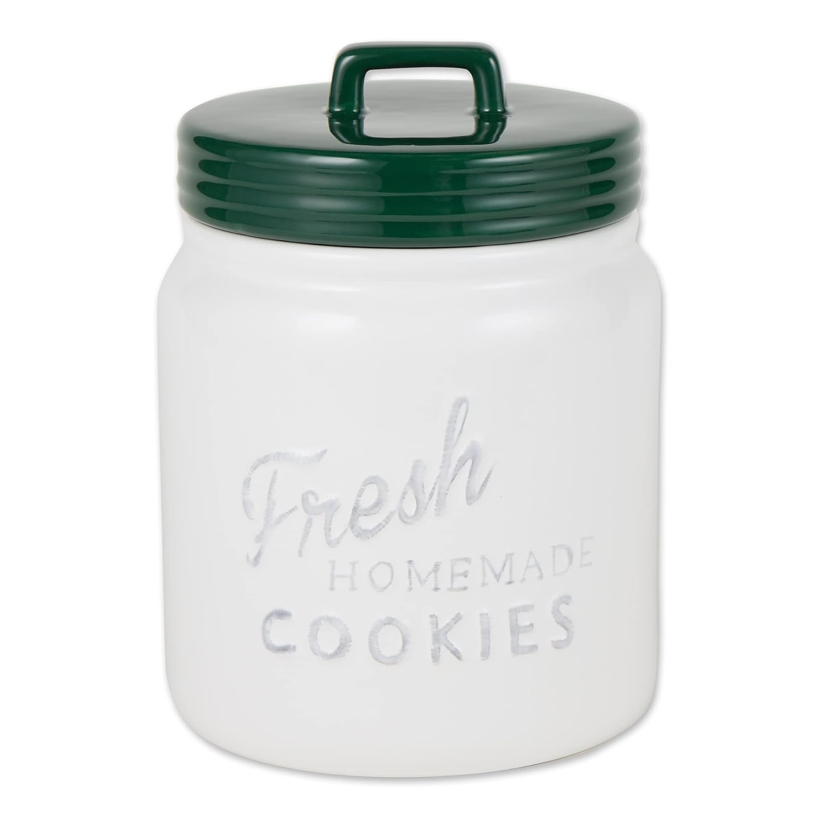 DII Design Kitchen Accessories Collection Ceramics, Cookie Jar, Dark Green