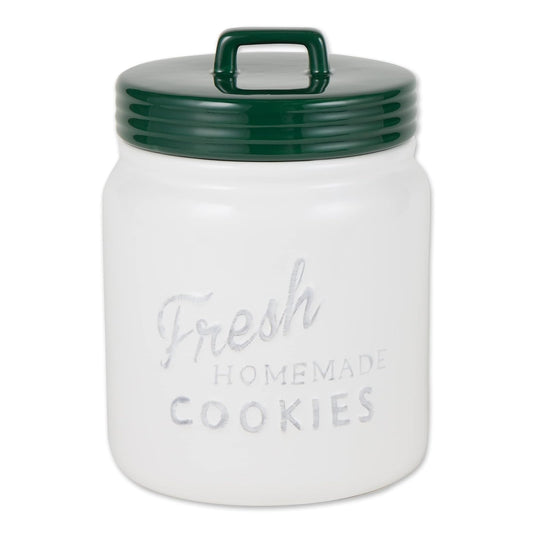 DII Design Kitchen Accessories Collection Ceramics, Cookie Jar, Dark Green
