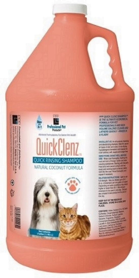 PPP QuickClenz Quick Rinsing Dog and Cat Shampoo, 1-Gallon