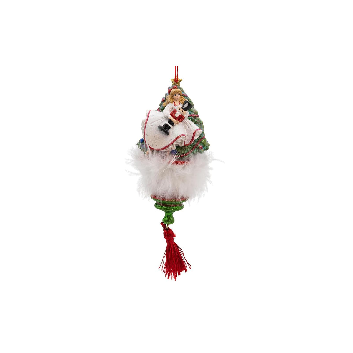 Kurt S. Adler Hanging Ornament, White, Classic