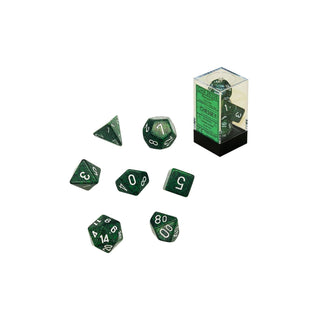 Chessex Game Dice, Standard (16mm), Green With Black Specklesand White Numbers