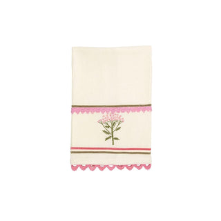 Mud Pie Towel, 25" x 16", Pink Flower