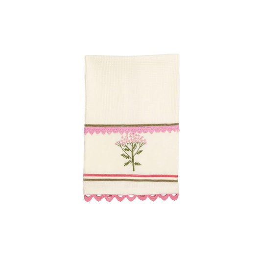 Mud Pie Towel, 25" x 16", Pink Flower