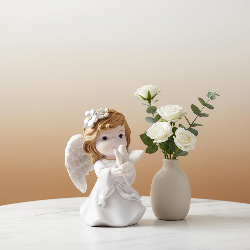 Comfy Hour 5 Inch First Communion Figurine, Praying Angel with Dove