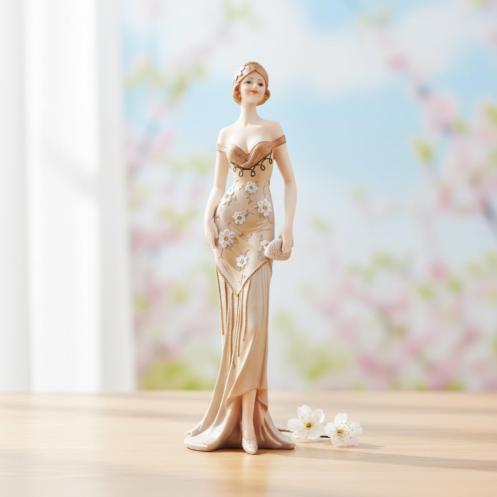 Comfy Hour Figurine, 13 Inch, Champagne, White