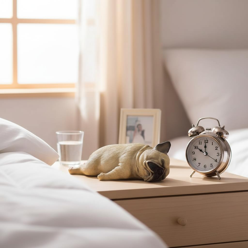 Comfy Hour 5.31 Inch Pug Figurine, Sleeping Dog Statue