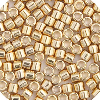 John Bead Craft Bead, 8/0, Light Gold 24kt Plated