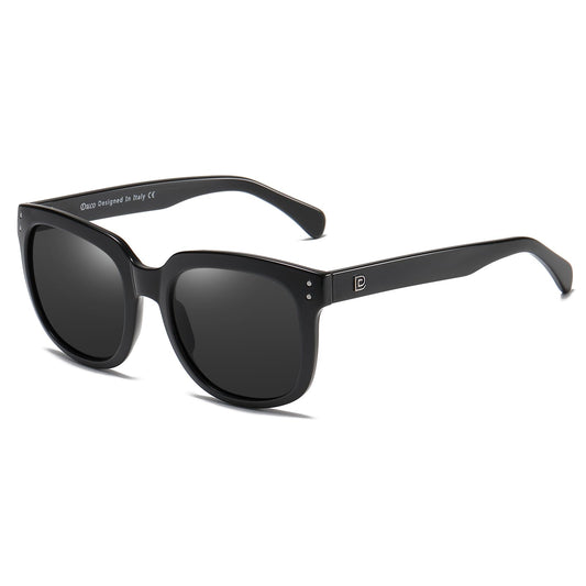 Duco Women's Shades Classic Oversized Polarized Sunglasses for Women Ladies 100% UV Protection 2148 (Black)