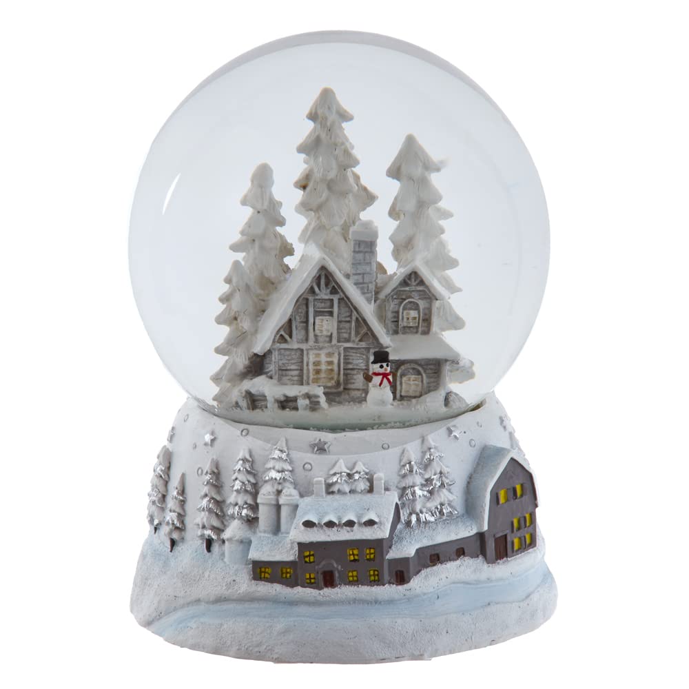 Kurt S. Adler Snow Globe, 120MM, White