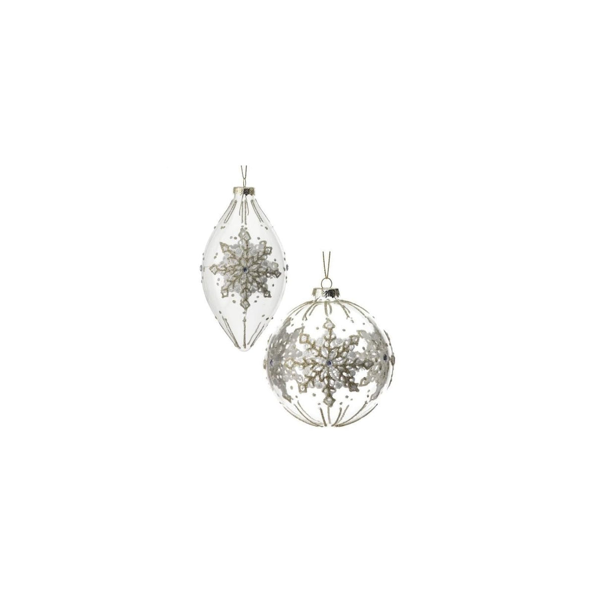 Regency International Hanging Ornament, White/Clear