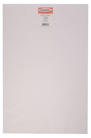 Chartpak Clearprint 1000H Design Vellum Sheets, 16 lb., 100% Cotton, 24 x 36 Inches, 10 Sheets Per Pack, Translucent White, 1 Each (10201228)