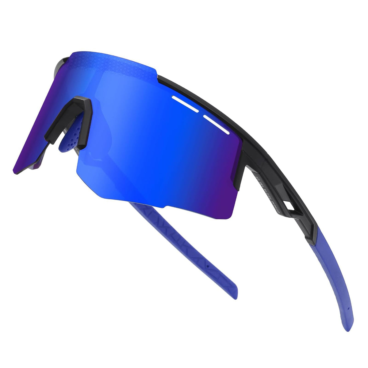 DUCO Sunglasses, One Size, Black Frame Revo Blue