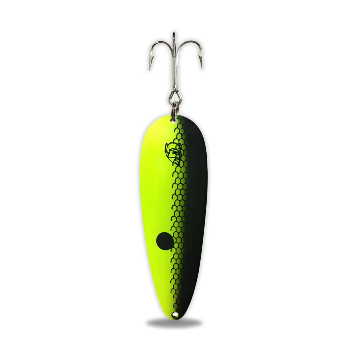 Dardevle Fishing Hook, Medium, Chartreuse and Black