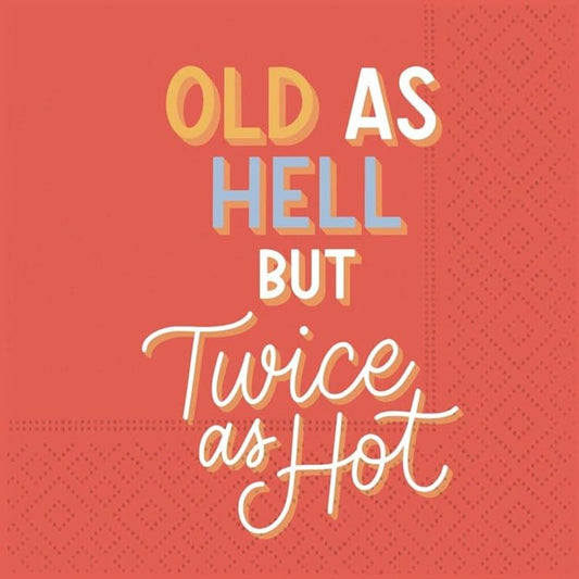 DESIGN DESIGN Twice As Hot Beverage Napkin, Party Supplies