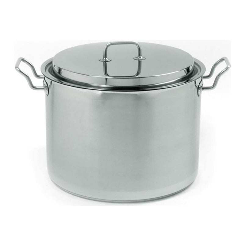 Norpro KRONA 20 Quart Stainless Steel Stock Pot with Lid, Silver