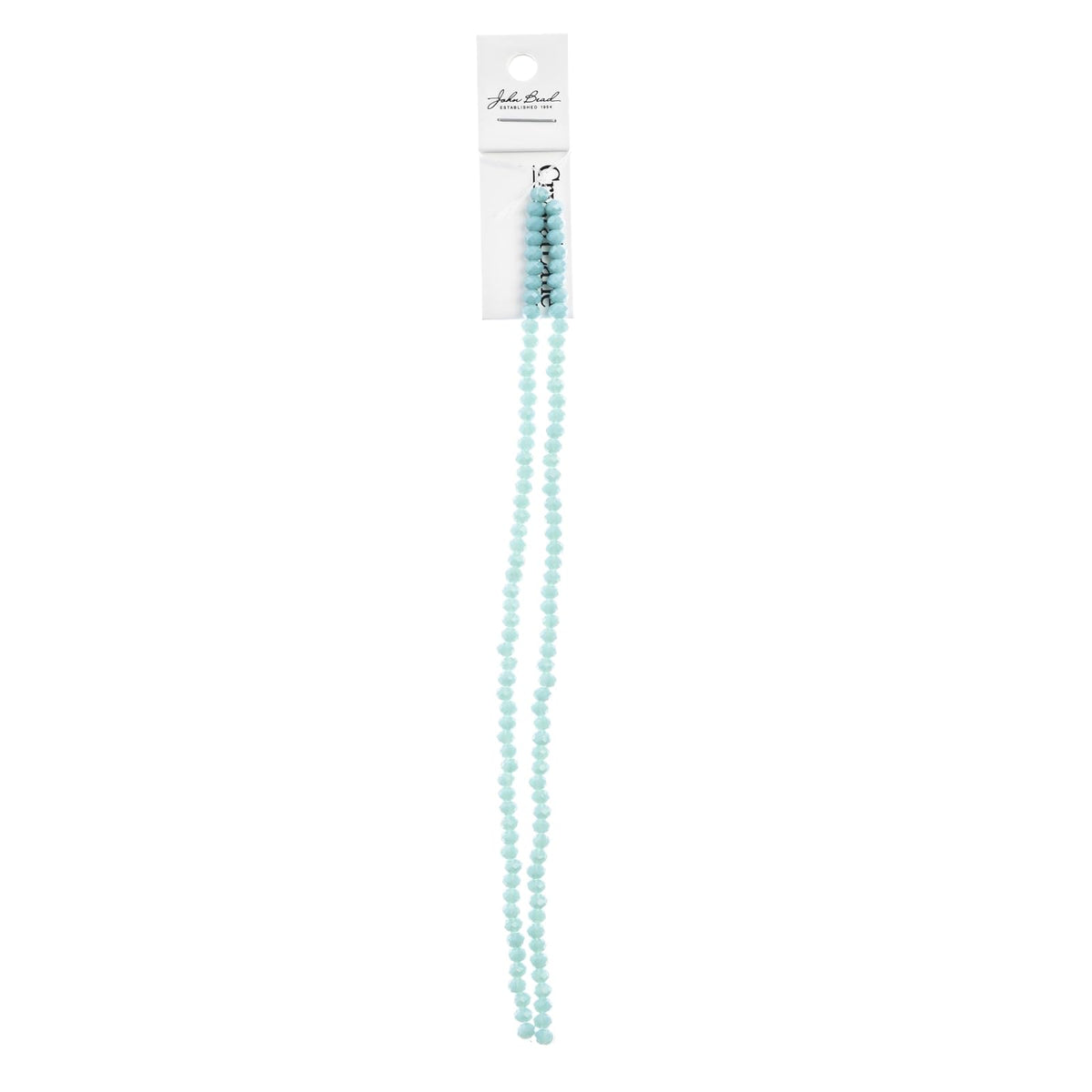 John Bead Craft Bead, 3mm x 4mm, Opaque Turquoise Blue