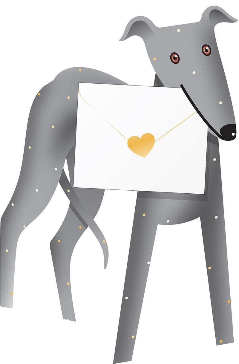 Celebrate the Home Special Delivery Delightful 3-D Animal Card, Shadow Dog