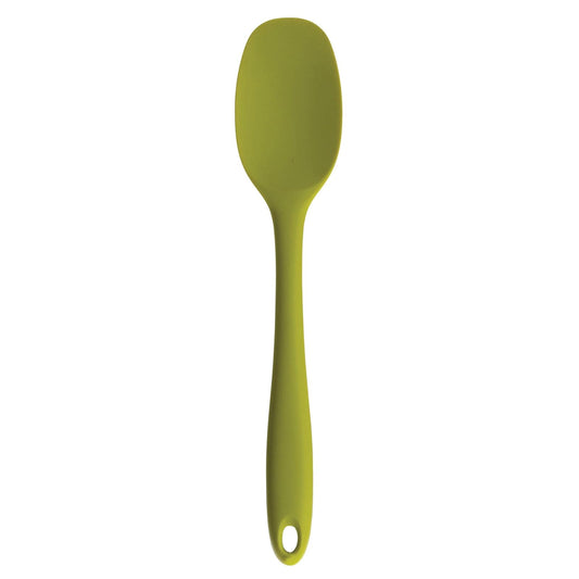 RSVP International GR Elas Favorite Spatula Spoon, Green, 11" | BPA-Free Silicone | Mix Thick Batters, Scrape Sauces, Stir Pasta, & More | Dishwasher Safe & Heat Resistant, One Size