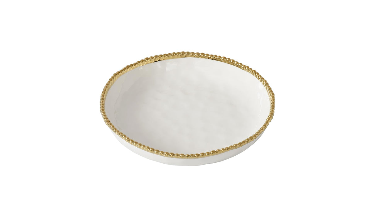 Pampa Bay Dishware Bowl, 10 x 2 Inch, Golden Salerno