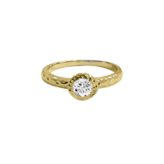 Maya J Ring, Size 9, Yellow Gold (Synthetic Diamond)
