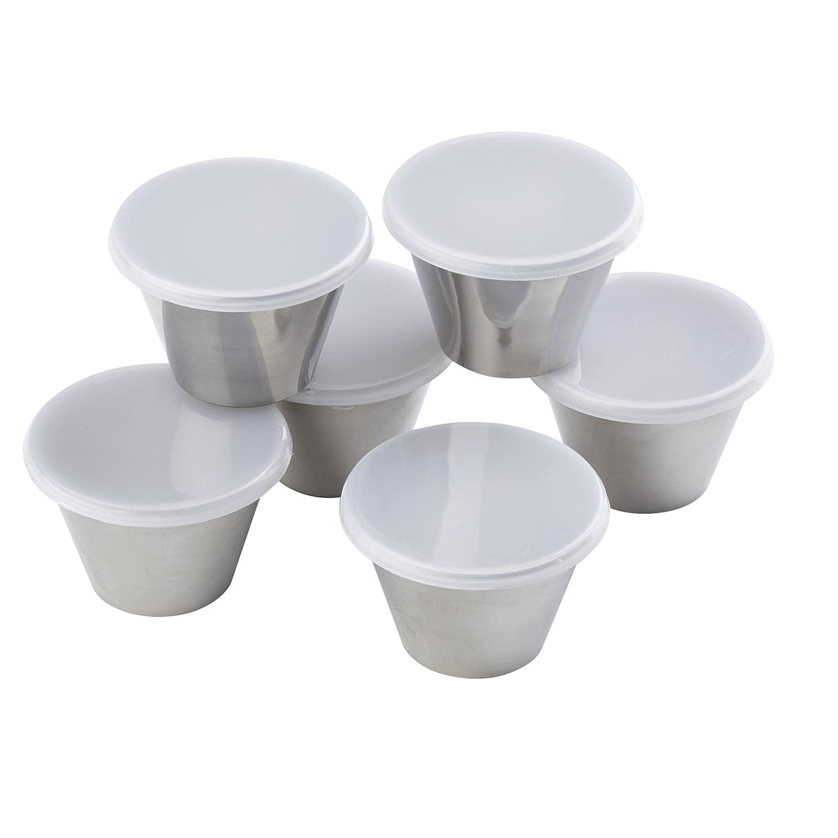 Tablecraft Meal Holder, 3 oz Stainless Steel, Clear