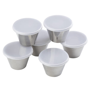 Tablecraft Meal Holder, 3 oz Stainless Steel, Clear