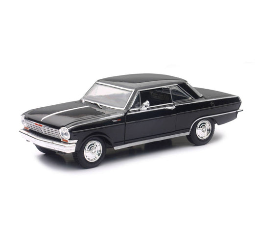 New Ray Toys 71823B 1964 Chevrolet Nova SS Black Muscle Car Collection 1/25 Diecast Model Car