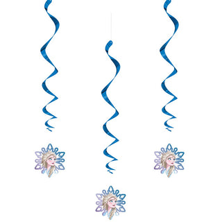 Unique Industries Disney Frozen 2 Hanging Swirl Decorations - 3 Pcs