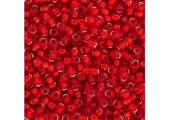 John Bead Craft Bead, 2mm, Flame Red Silver