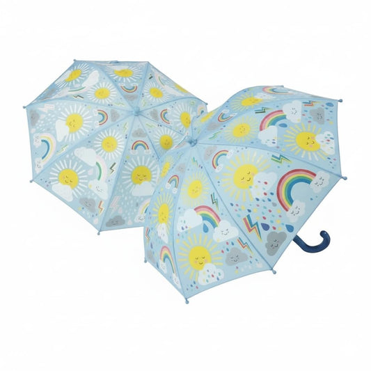 Floss & Rock 43P6403 Sun and Clouds Color Changing Kids Umbrella, 25.98-inch Diameter