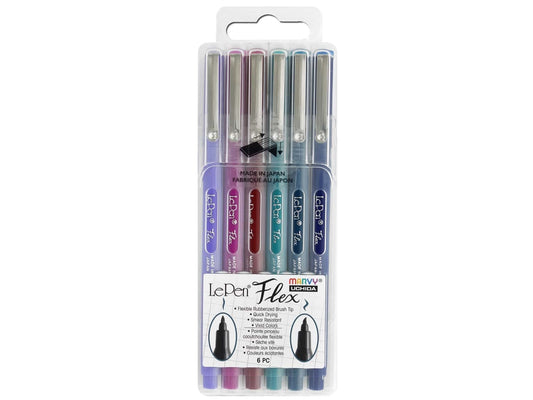 Uchida 4800-6B LePen Flex Set 6/Pkg-Jewel Colors, Assorted