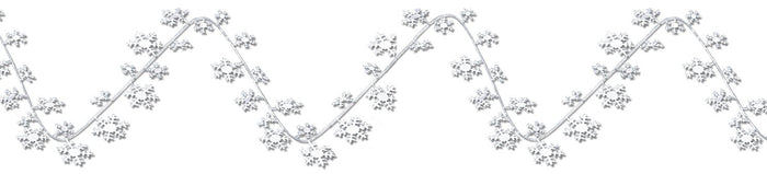 Beistle 1-Pack Gleam 'N Flex Snowflake Garland, 25-Feet