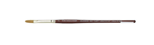 Chartpak Grumbacher Goldenedge Golden Toray Filbert Watercolor Brush, Synthetic Bristles, Size 2 (4625.2)
