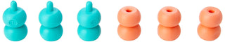 Clover Point Protectors and Stoppers for Knitting Needles Size #0-10-1/2 Aqua/Pink, 6-Piece
