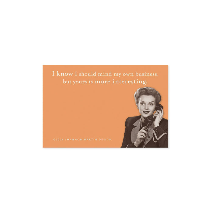 Shannon Martin Design Self Stick Note, 2.875" x 4.375", Orange Tone