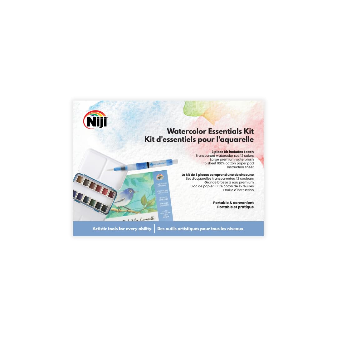 Yasutomo Niji Watercolor Essentials Kit, Arts and Crafts Supplies