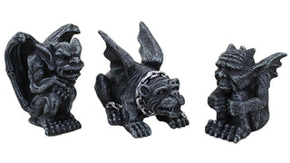 Pacific Trading Giftware 2.75 Inch Miniature Gargoyles Statue Figurines, Set of Three