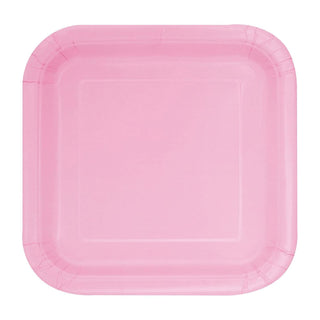Unique Party Dishware Plate, 7", Light Pink