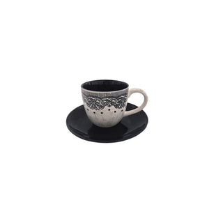 Blue Sky Clayworks Drinking Cup, 6 Ounces, Blue, White