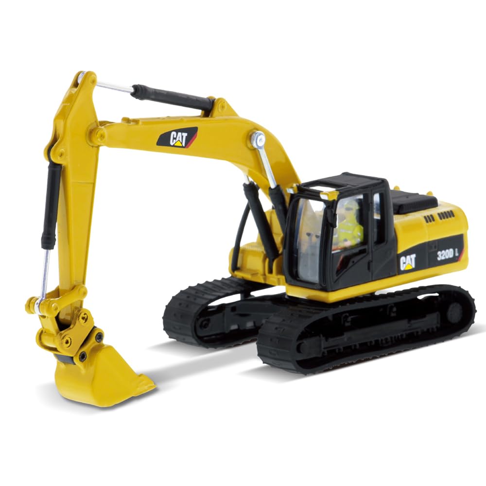 1:87 Caterpillar 320D L Hydraulic Excavator with Multiple Work Tools (Clean Up Bucket, Grapple, Hammer, and Multi Processor) - 85652 - High Line Series by Diecast Masters