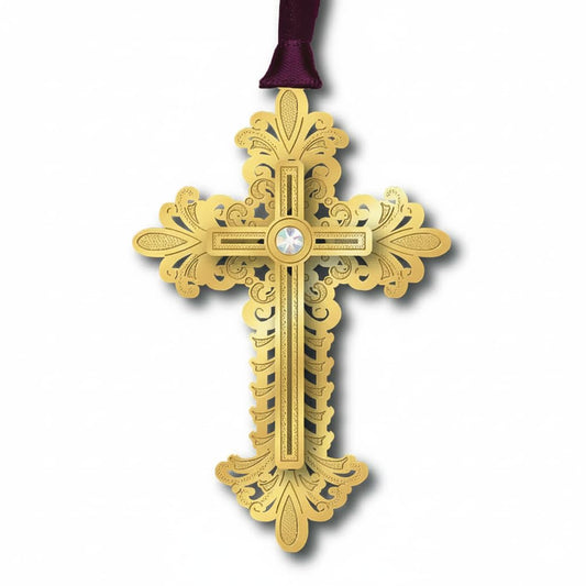 Beacon Design 3D Gold Cross Ornament