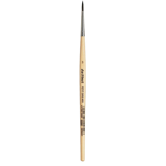 da Vinci Paint Brush, Size 3, Petit Gris Mix Round