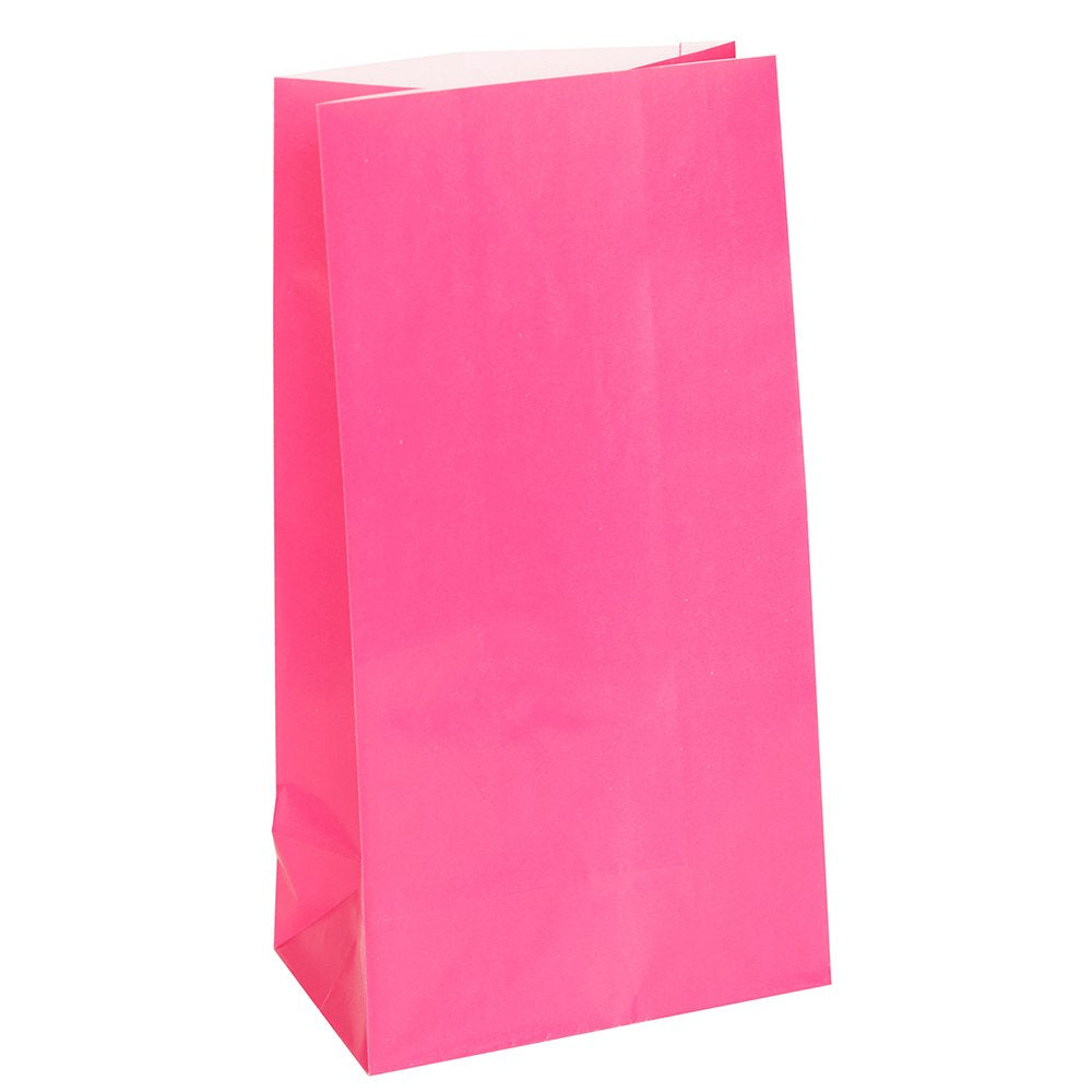 Unique Party Gift Wrap, 12 Count (Pack of 1), Hot Pink