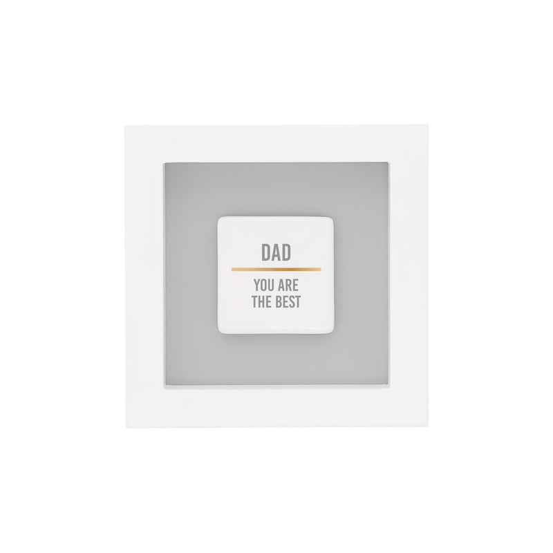 Pavilion - Dad You Are The Best - 4.75" x 1.25" Square 3D Plaque Wall Decor Sign Gift From Daughter Son Kids Father Dada Daddy Present