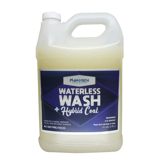 Nanotech Surface Solution Waterless Car Wash & Hybrid Coat- Rinse Less Car Wash Ceramic Spray- No Soap or Water Needed- Glossy Slick Finish- Paint Sealant Detailing (1 Gallon)