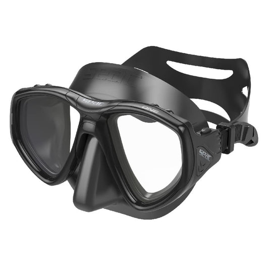 Seac One, Scuba Diving, Snorkeling, Free Diving and Spearfishing Mask with protective Case, Interchangeable Lenses